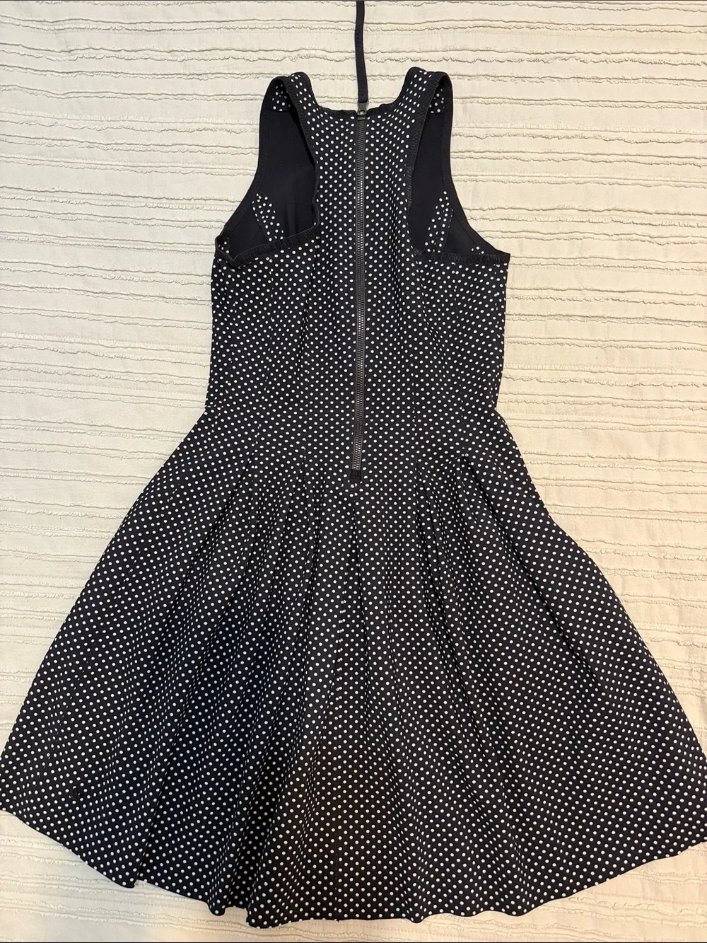 Lululemon black and white polka dot dress, size 4.